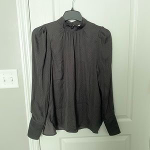 H&M black polka dot blouse